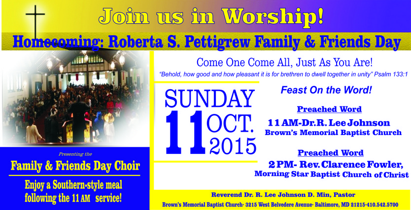 Family and Friends Day Choir - Oct 2015